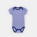 Short-sleeved Bodysuit Romper Newborn Clothes Onesies StrpBlue