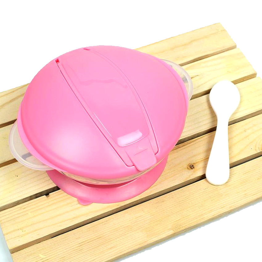 Soft Silicone with suction and spoon Plate Baby Feeding Bowl Plate - YX-244