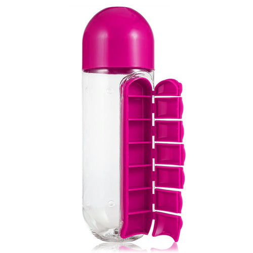 2in1 Pill & Vitamin Organizer Water Bottle  830