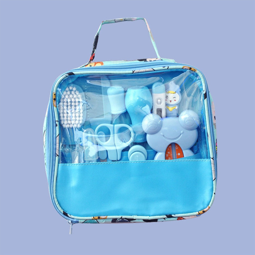 13pcs Baby Care Cloth Bag Set Nasal Aspirator Nail Scissors Cleaning Care
