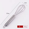 Manual stainless steel egg beater household baking mixing tools 8-10-12 inches