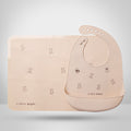 Baby waterproof eating bib mat set