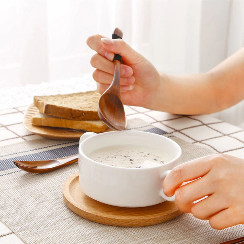 Japanese Spoon and Fork Wood Cutlery Set