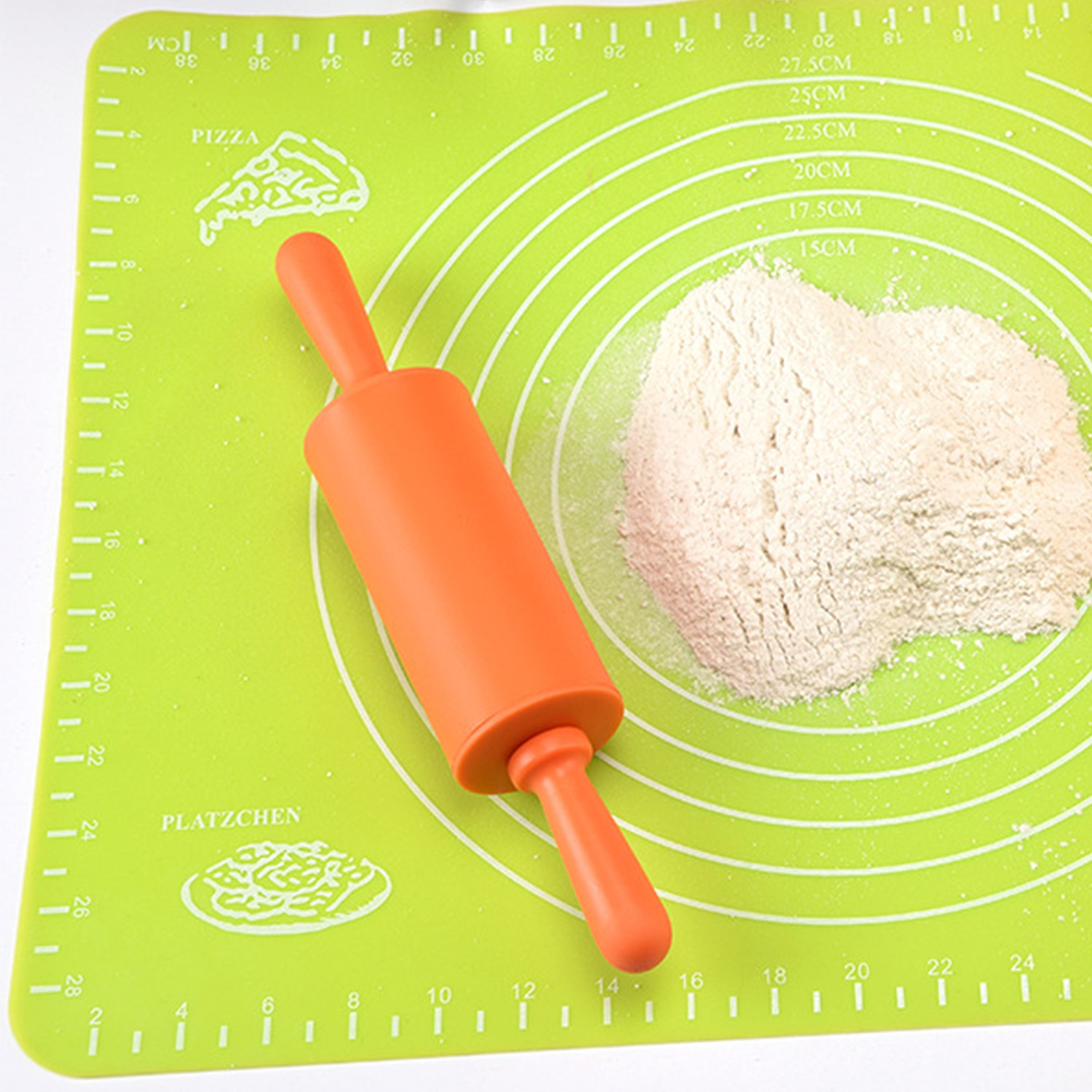 Multi-color silicone baking scale and cake mat rolling non-slip
