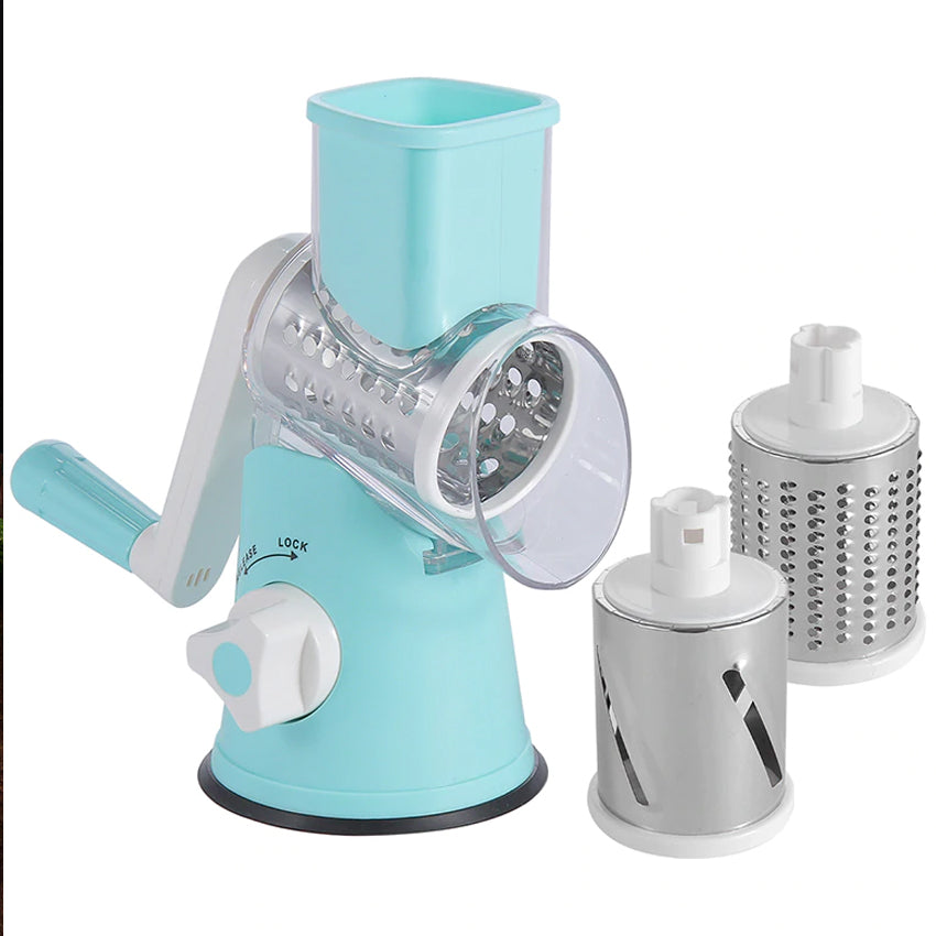 Stainless Steel Multifunctional Chopper Hand Drum Rotary Vegetable Cutter