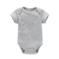 Short-sleeved Bodysuit Romper Newborn Clothes Onesies Plain Gray